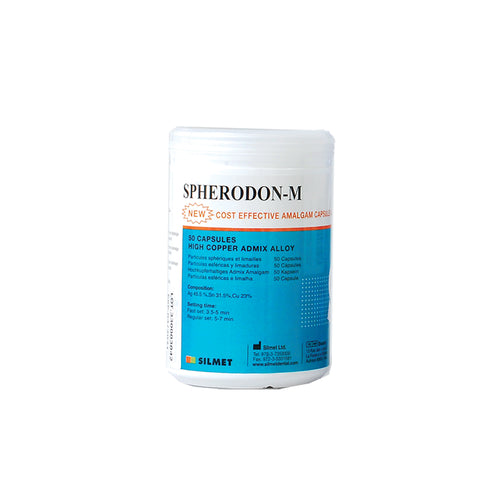 Silmet 121473 Spherodon-M Dental Amalgam 3-Spill Regular Set Admix Alloy 45.5% 50/Pk