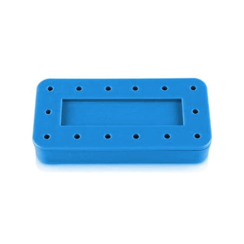 Plasdent 400BRS-2N Rectangular Dental Bur Block Neon Blue 3