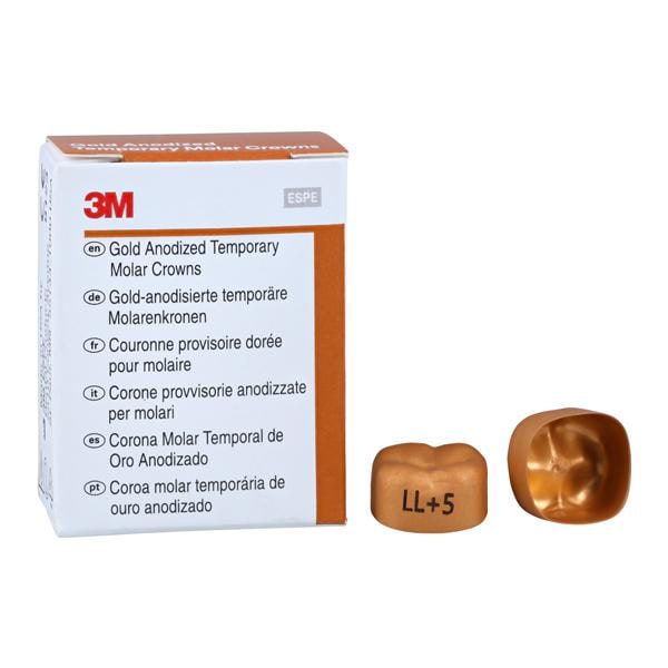 3M Solventum 940435 Unitek Crowns Gold Anodized 2nd Molar #5 Lower Left 5/Bx