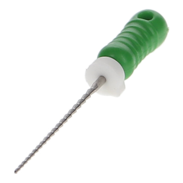 House Brand Dentistry 400456 HSB Hedstrom Endodontic Files Stainless Steel 21mm #35 Green 6/Pk