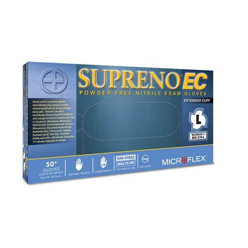 Microflex SEC-375-L Supreno EC Nitrile Gloves Large Powder Free 50/Bx