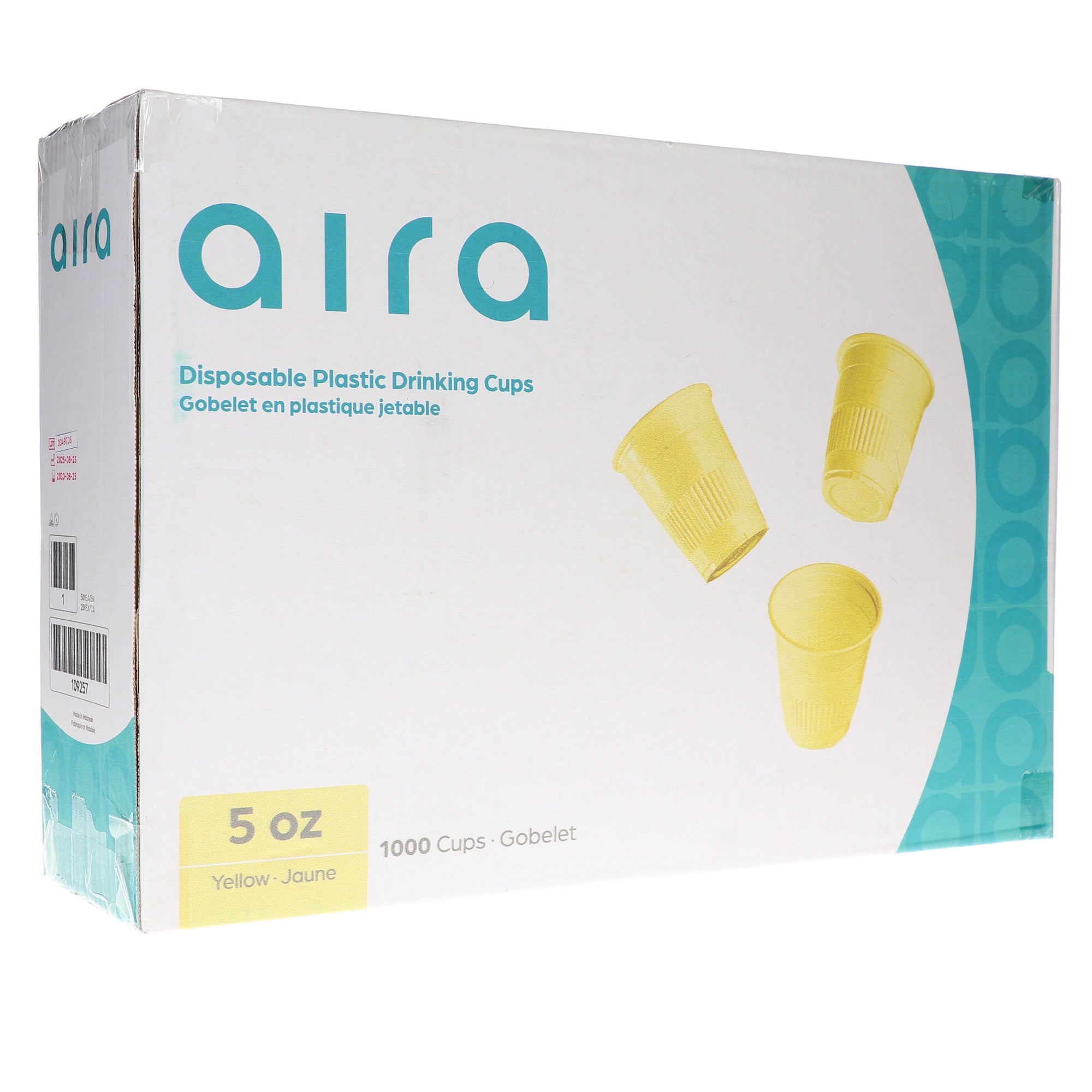 Aira 109257 Plastic Disposable Drinking Cups Yellow 1000Cs 5 Oz