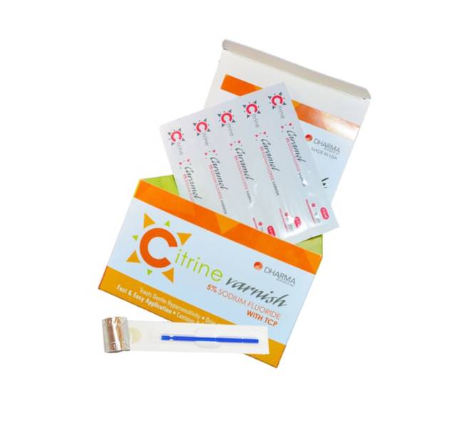 Dharma Research 56-00213 Citrine Dental Varnish Caramel 5% Fluoride 200/Pk 0.4mL