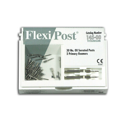 Essential Dental Systems 145-00 Flexi-Post Endodontic Posts Titanium #00 White 30/Pk