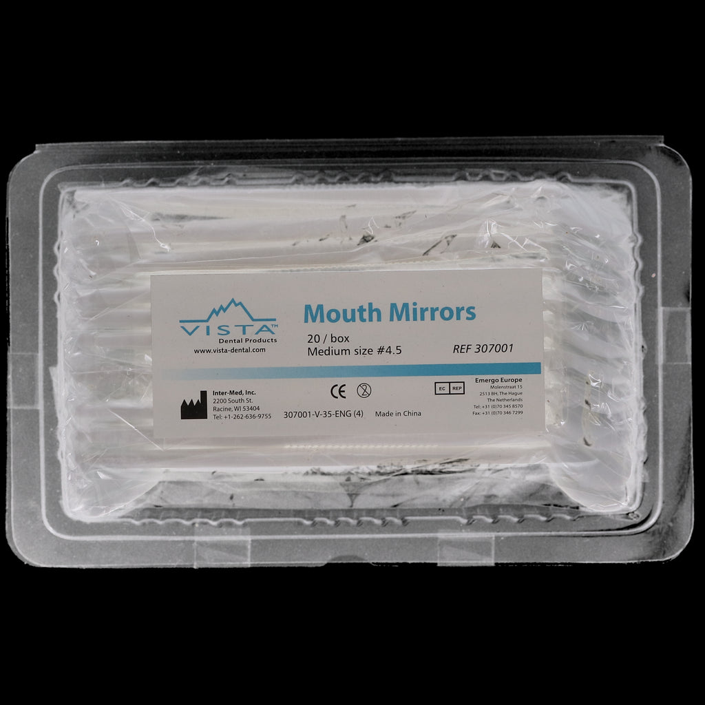 Vista Dental 307001 Disposable Oral Mouth Mirrors Medium 60/Bx