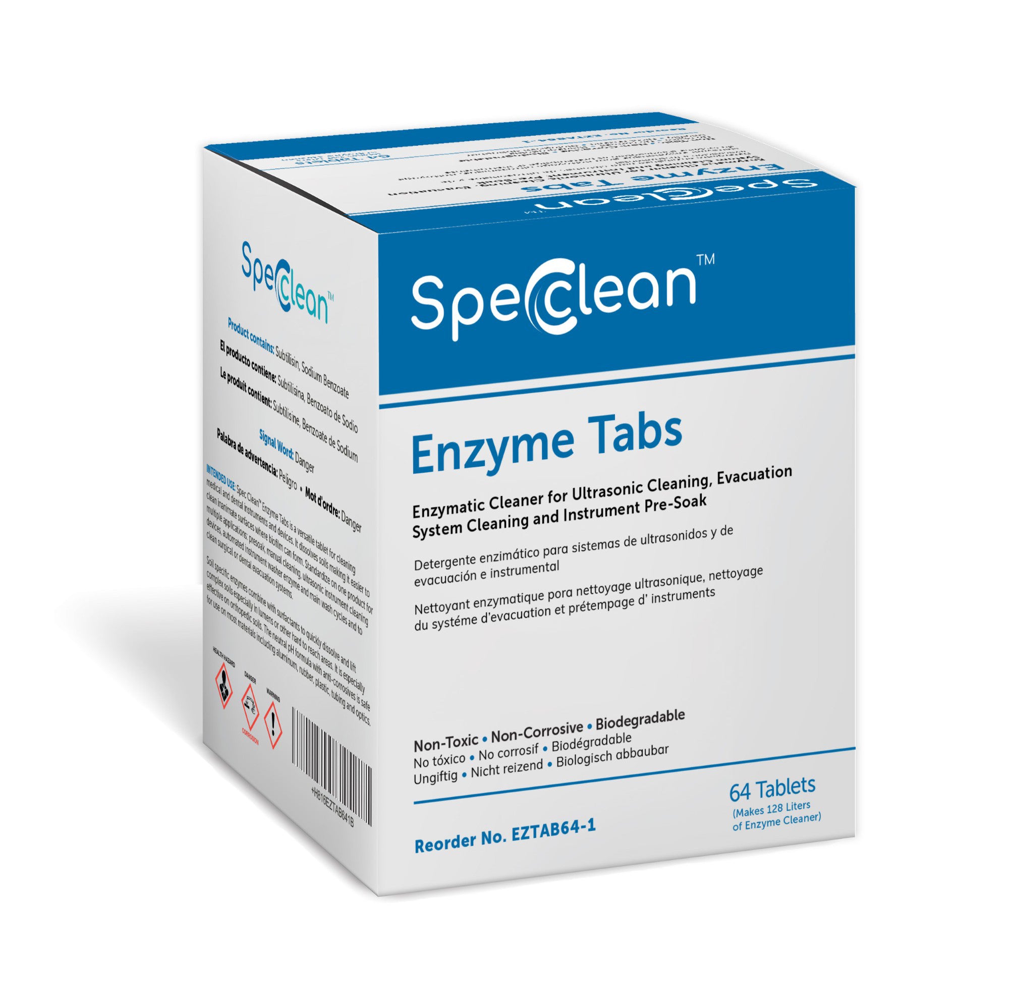 Certol EZTAB64-1 Microcare Spec Clean Ultrasonic Anzymatic Cleaning Tablets 64/Pk