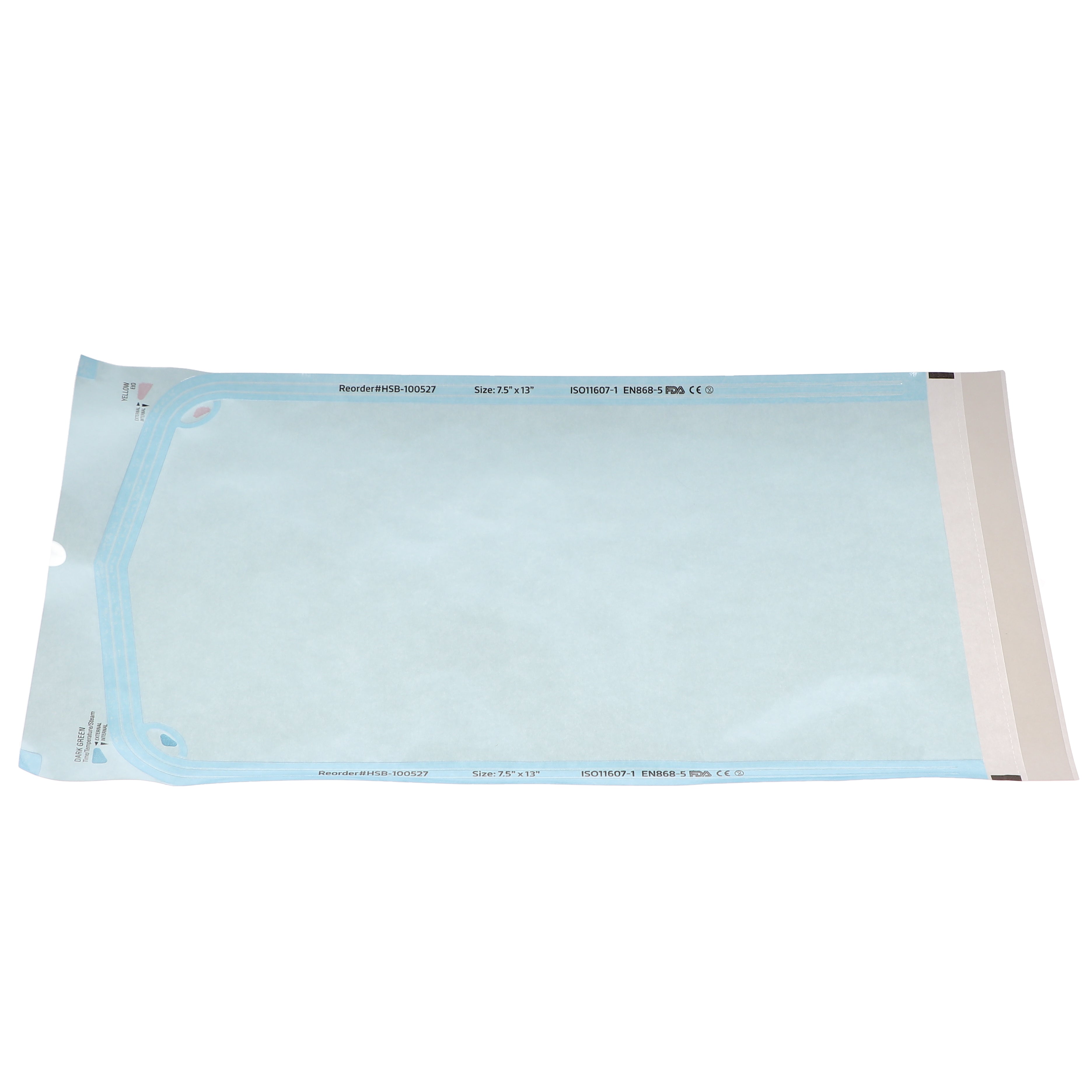 House Brand Dentistry 100538 HSB Self-Sealing Sterilization Pouches 7.5