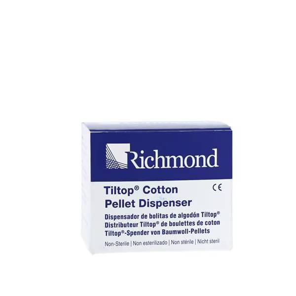 Richmond Dental 600092 Tiltop Cotton Pellet Dispenser With #2 Pellets