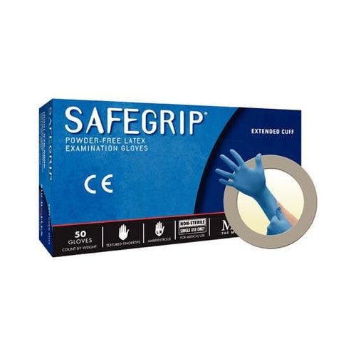 Microflex SG-375-L SafeGrip EC Latex Gloves Large Powder Free 50/Bx