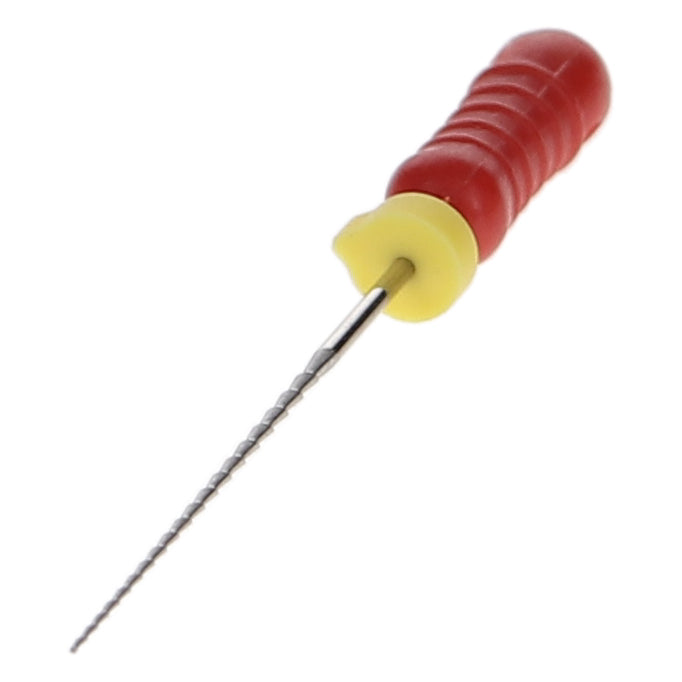 House Brand Dentistry 400471 HSB Hedstrom Endodontic Files Stainless Steel 25mm #25 Red 6/Pk