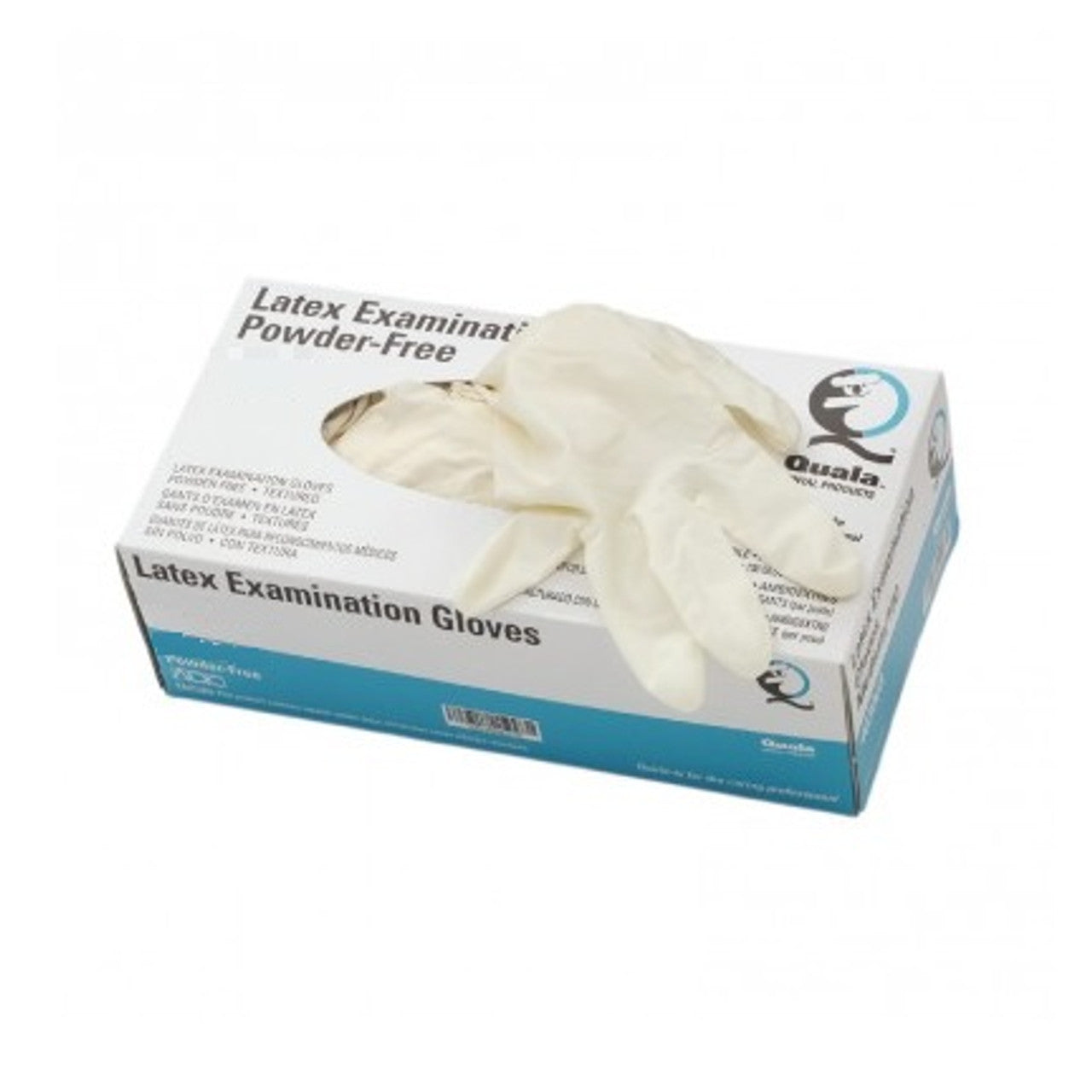 Quala 403004 Latex Exam Gloves Large Powder Free 100/Pk
