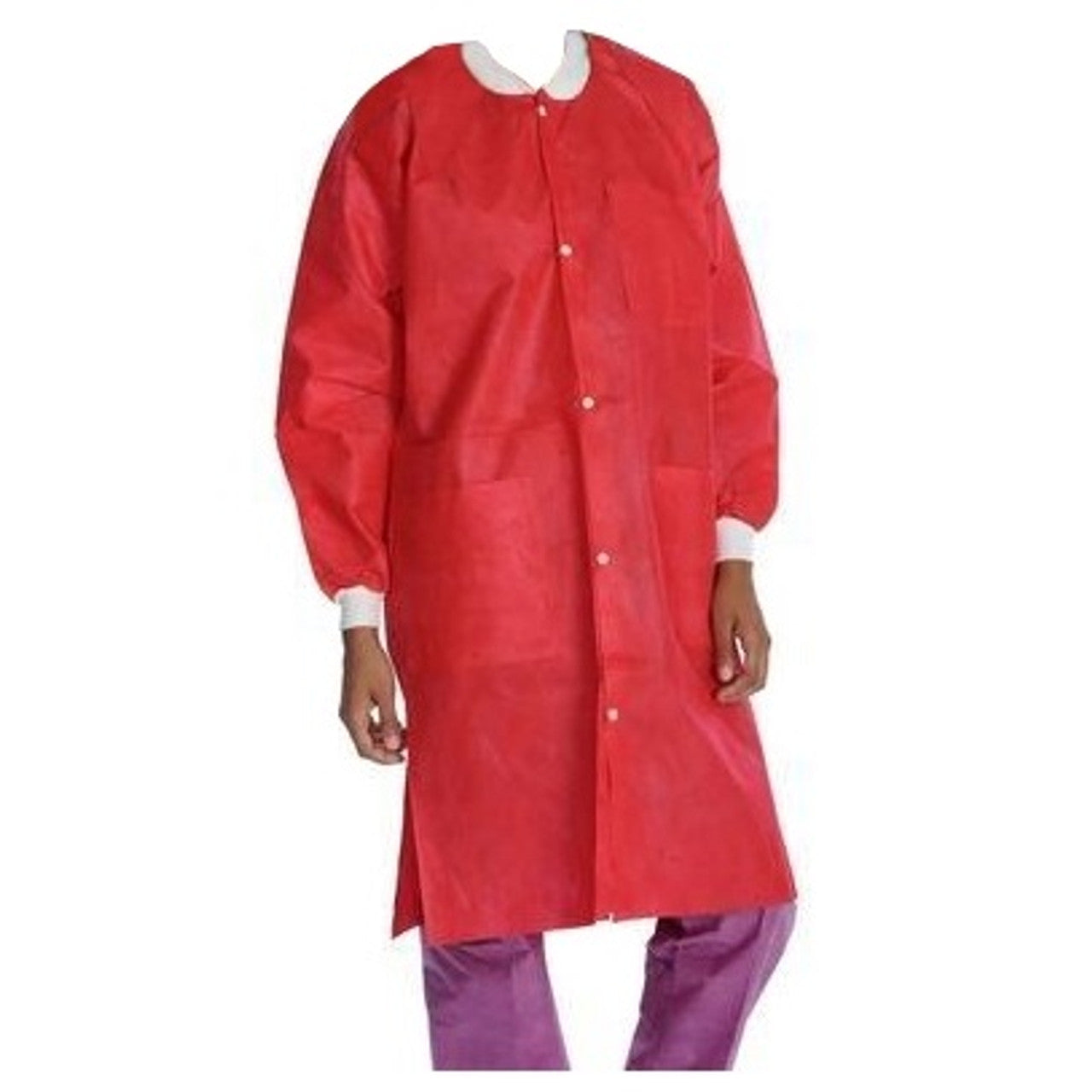 ValuMax 3660RDXL ExtraSafe Lab Coats Red Extra Large 10/Pk