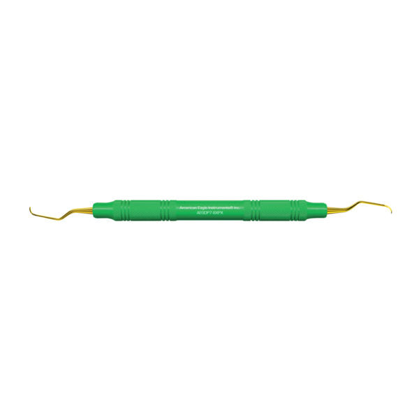 American Eagle Instrument AEGDP7-8XPX Double End #7-8 Gracey Curette Deep Pocket XP 3/8 Green