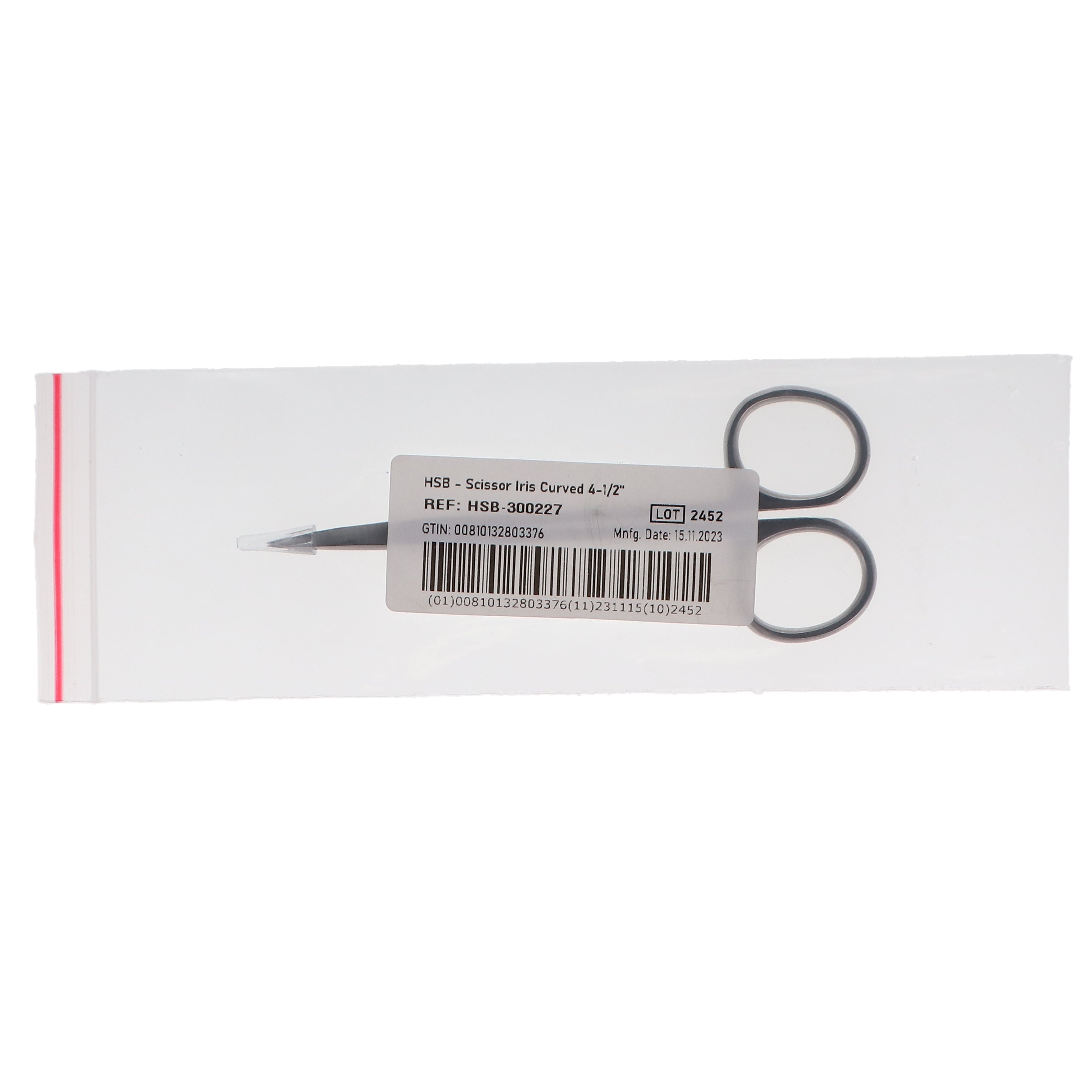 House Brand Dentistry 300227 HSB Iris Dental Scissors Curved 4.5