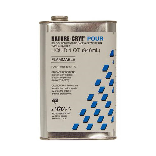 GC 349779 Nature-Cryl Pour Denture Base & Repair Liquid 32 Oz