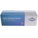 House Brand Dentistry 101161 HSB Chair Cover Sleeves Half-Poly 27.5"W x 24"L Clear 225/Pk