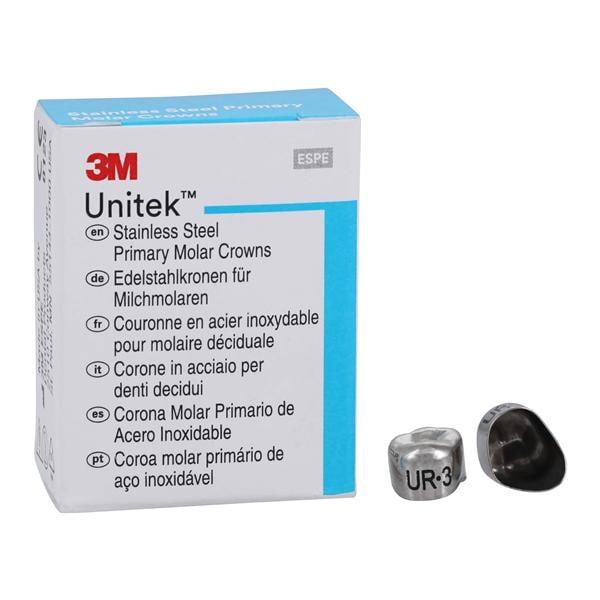 3M Solventum 900123 Unitek Crowns Stainless Steel 1st Primary Molar #3 Upper Right 5/Bx