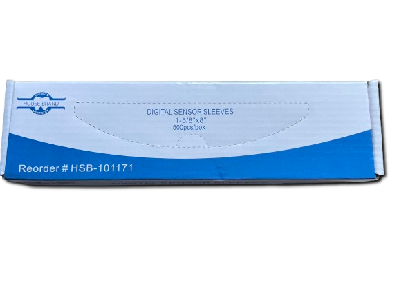 House Brand Dentistry 101171 HSB Digital X-Ray Sensor Cover Sleeves Fitted Size #2 500/Bx