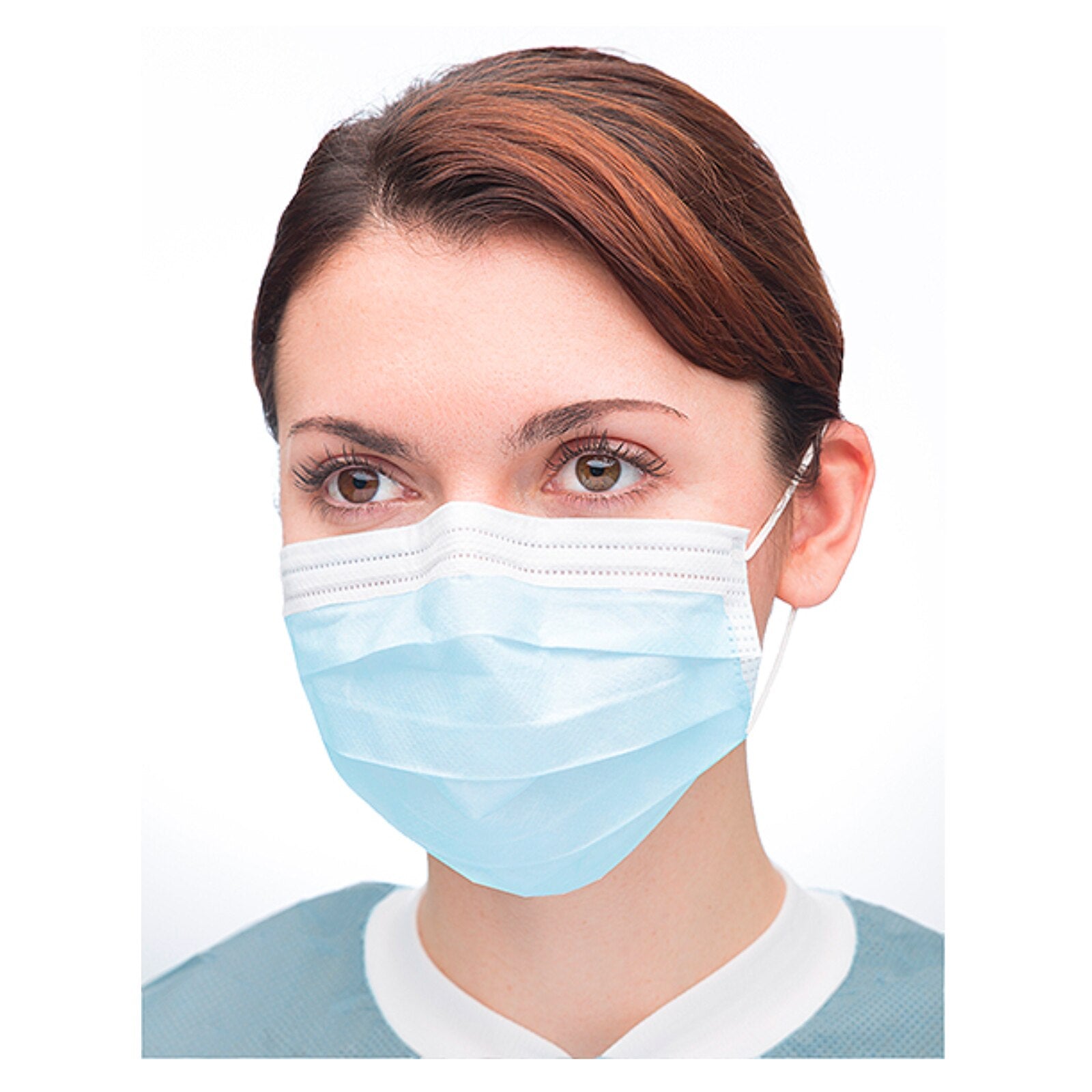 ValuMax 5130E-SB Earloop Face Masks Sky Blue 50/Bx