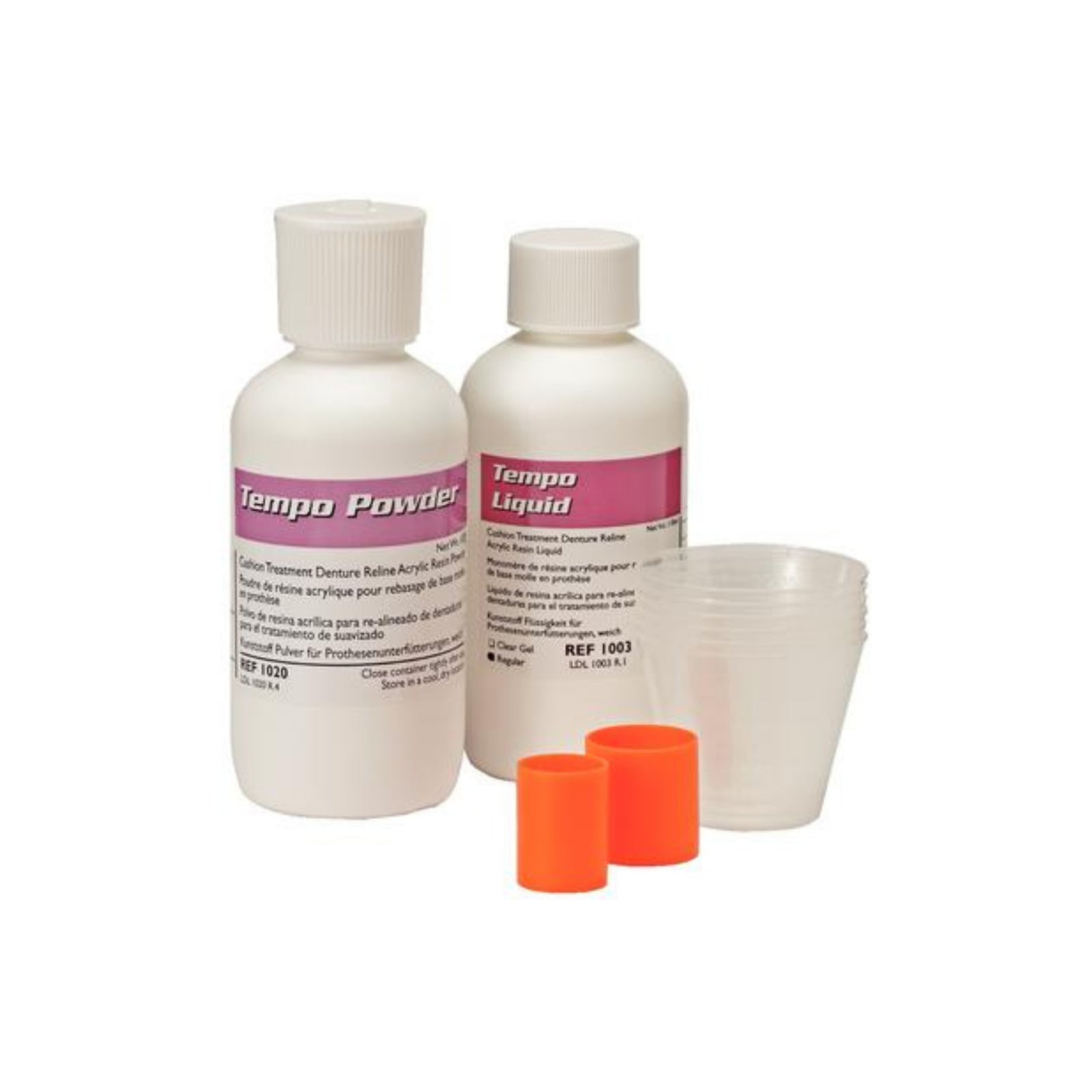 Lang Dental 1023-PNK Tempo Reline Professional Package Powder & Liquid Pink