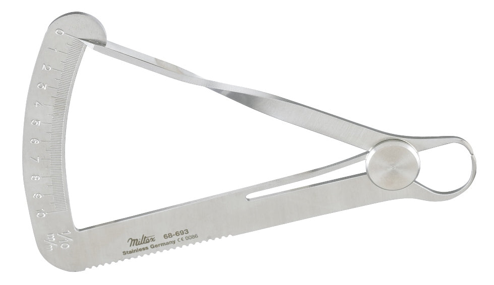 Miltex Instrument 68-693 Iwanson Crown Gauge Spring Caliper Stainless Steel