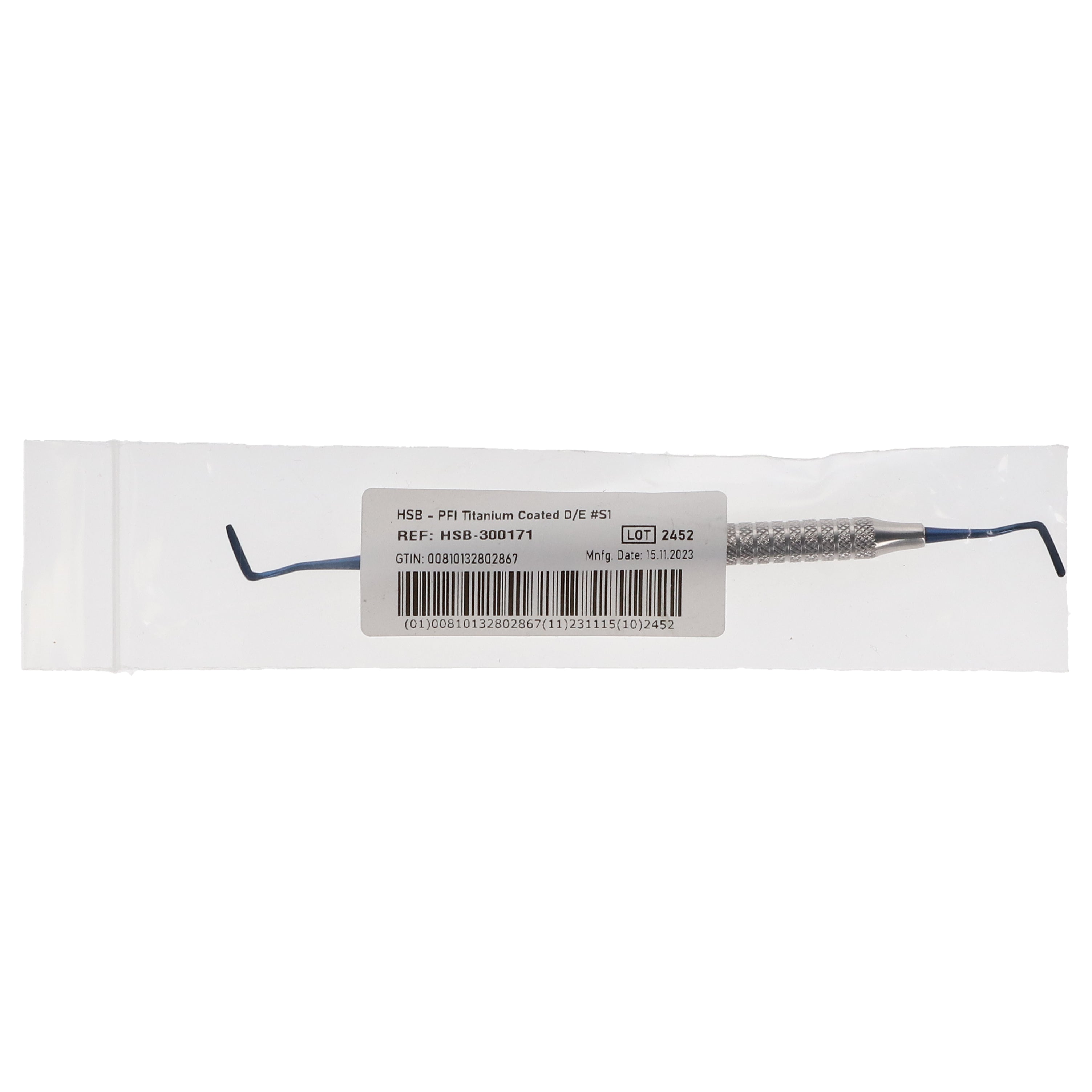 House Brand Dentistry 300171 HSB Double End #S1 PFI Plastic Filling Instrument Titanium Coated