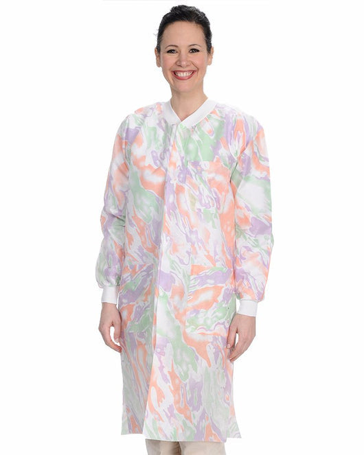 ValuMax 3660PGOXS Extrasafe Lab Coats Multi-Color Extra Small 10/Pk