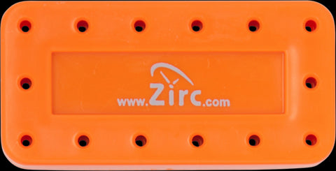 Zirc Dental 50Z403Q Magnetic Bur Block 14-Hole Microban Vibrant Orange