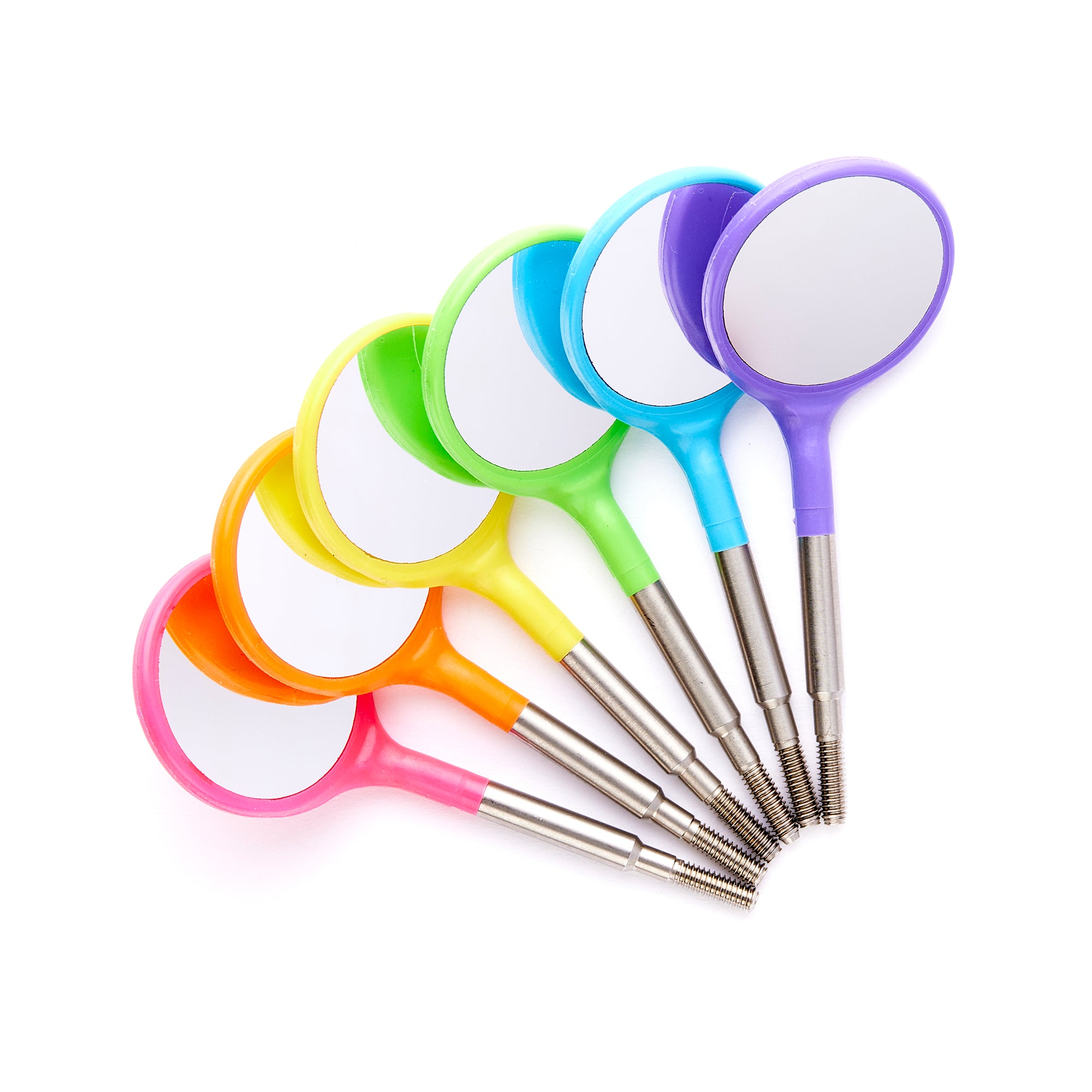 Zirc Dental 50Z371-NEON Crystal HD Mirrors #4 Asstorted Neon 12/Pk