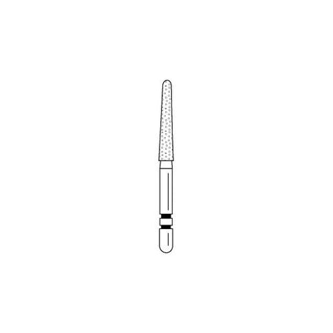 Premier Dental 2015459 Two Striper Friction Grip FG #770.10C Coarse Round End Taper Diamond Burs 5/Pk