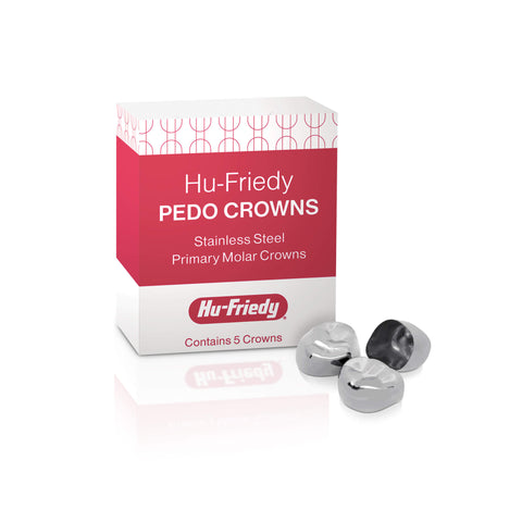 Hu-Friedy SSC-LLE4 Dental Crowns Lower Left Primary 2nd #4 Stainless Steel 5/Pk