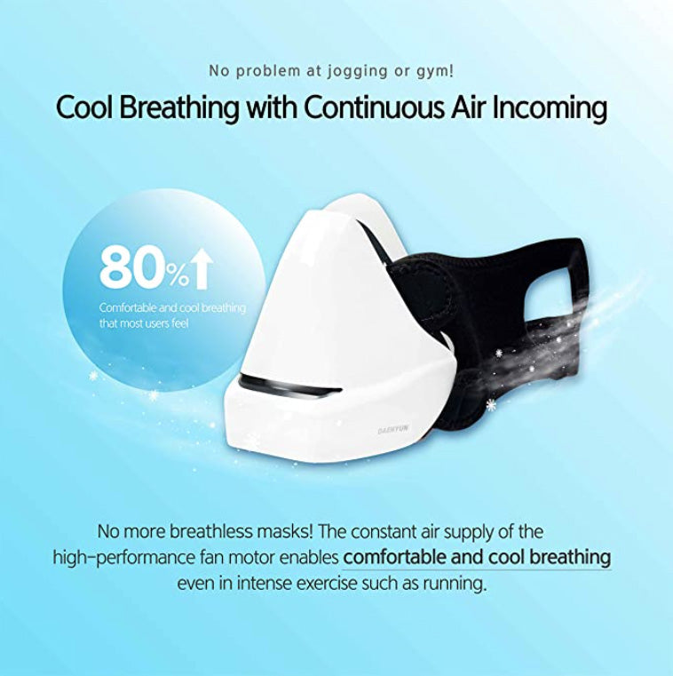 Airprom AIRPROM Wearable Air Purifier Mask H13 Grade HEPA Filter 99.979%