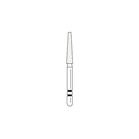 Premier Dental 2015657 Two Striper FG Friction Grip L701.9 Coarse Grit Round End Taper Diamond Burs 5/Pk