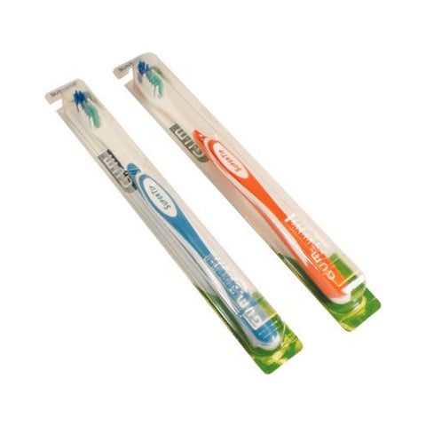 Sunstar Butler 465PG GUM Toothbrushes Adult Compact SuperTip Sensitive 12/Bx