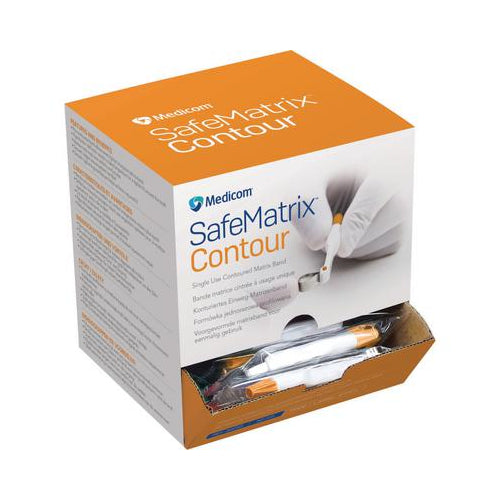 Medicom 30055 SafeMatrix Bands Contour Wide 6.0mm Orange 50/Bx