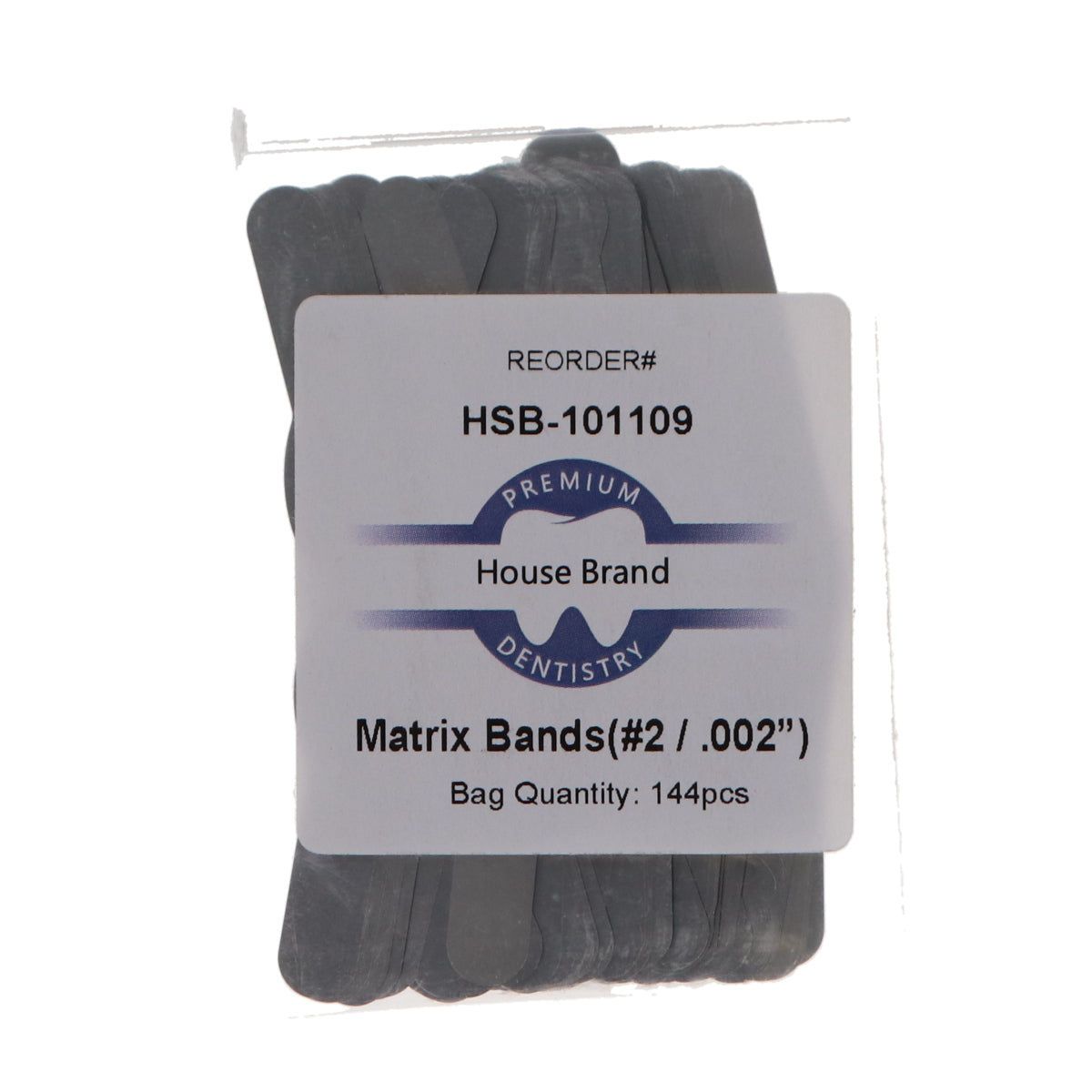 House Brand Dentistry 101109 Matrix Bands Size #2 Thickness .002 0.05mm 144/Pk