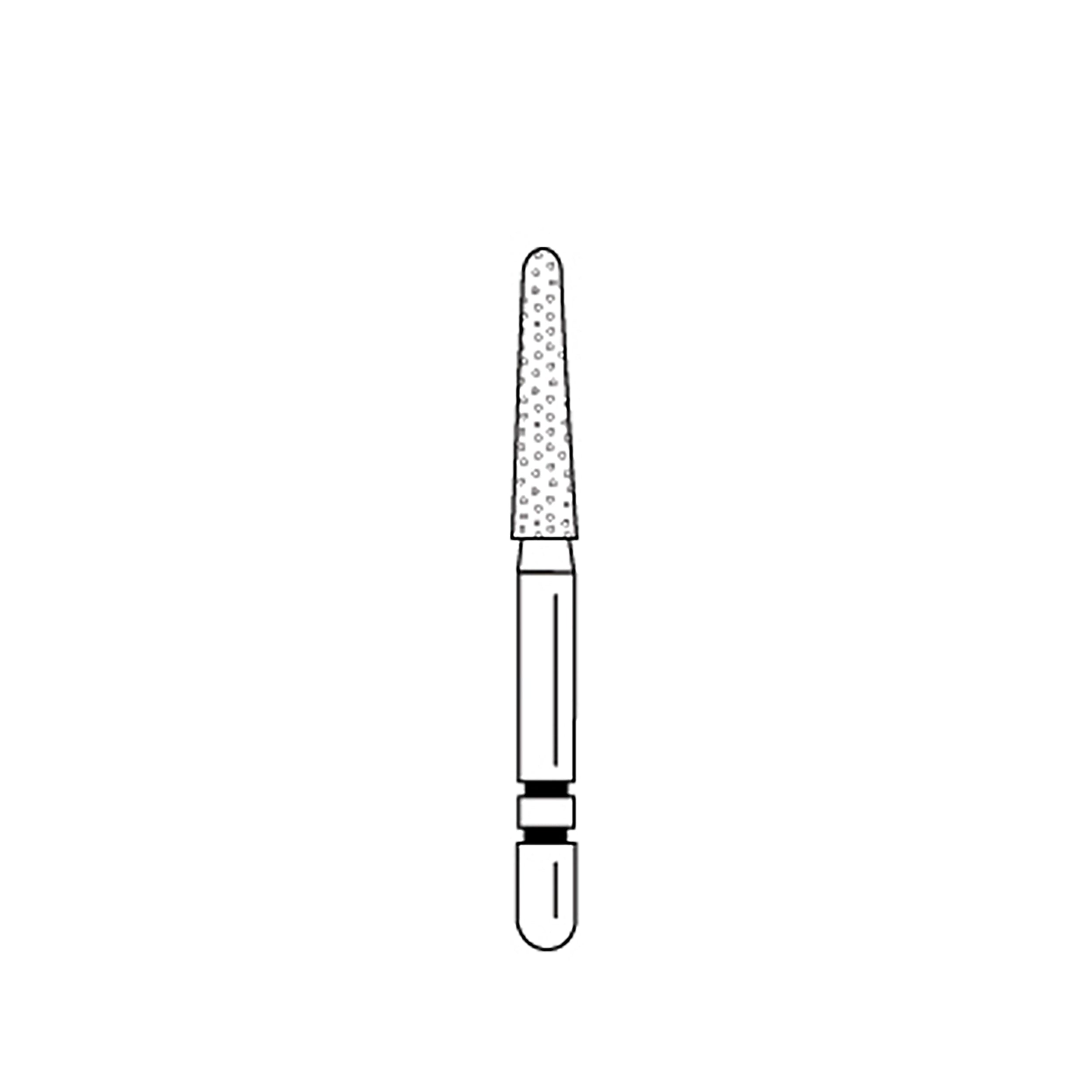 Abrasive Technology 782.10C Two Striper 2015425 FG Friction Grip Round End Taper Coarse Grit Diamond Burs 5/Pk