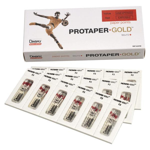 Dentsply Maillefer A241W00000203 ProTaper Gold Paper Points F2 180/Pk