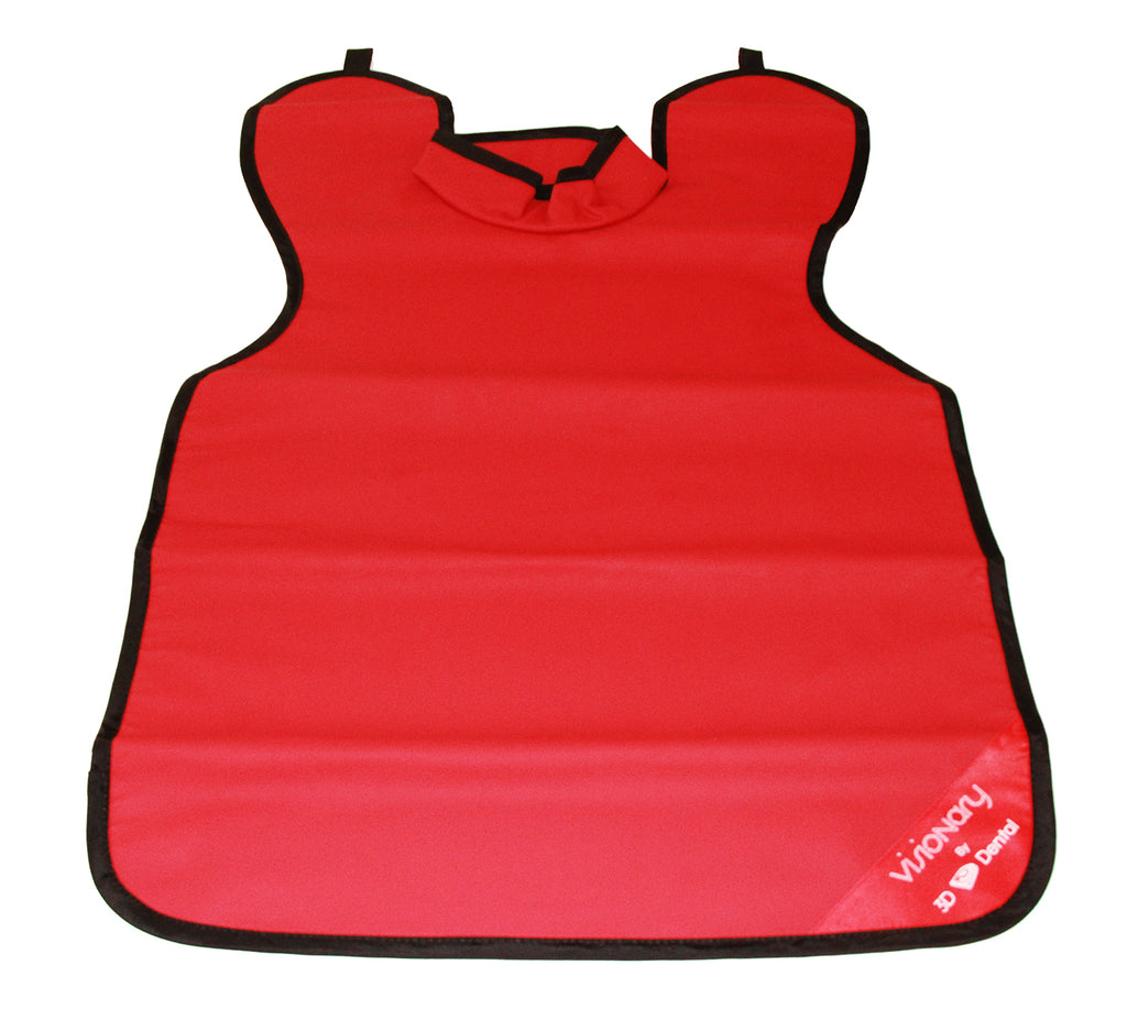 House Brand XAC-ADR 0.3 Medical Grade X-Ray Lead Apron Adult With Collar Red