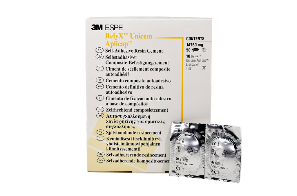 3M ESPE 56816 RelyX UniCem Aplicap Self Adhesive Universal Resin Cement Capsules Translucent 295 mg 20/Pk EXP May 2025