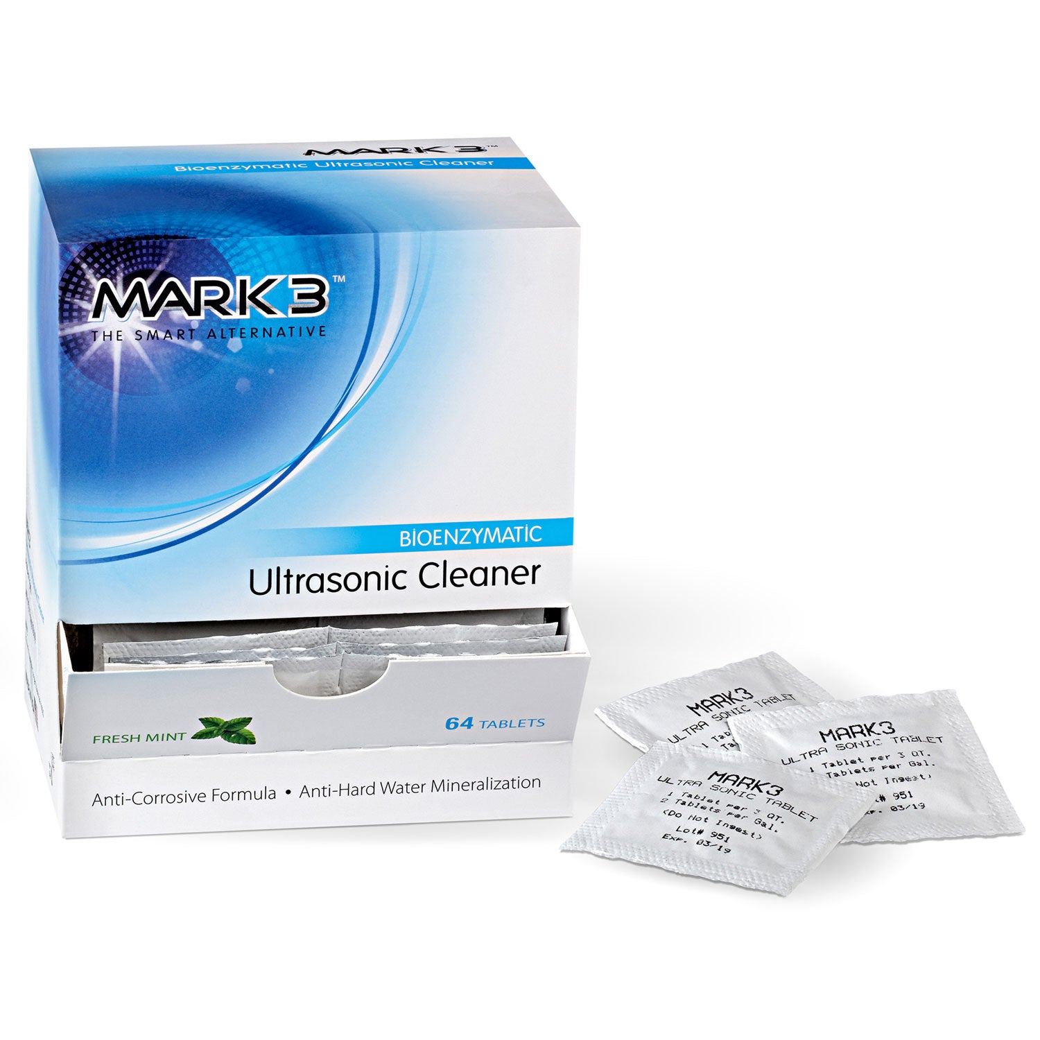 Mark3 7640 Ultrasonic Bio-Enzymatic Cleaning Tablets 64/Pk