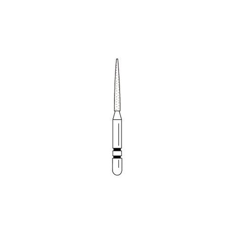 Premier Dental 2015154 Two Striper Friction Grip FG #261.8F Fine Flame Shaped Diamond Burs 5/Pk