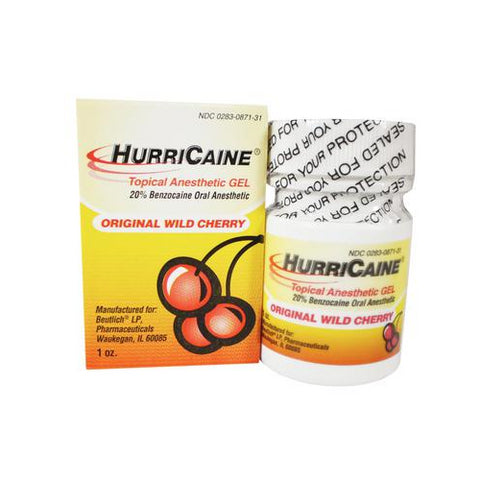 Beutlich 0871-31 Hurricaine Topical Gel 20% Benzocaine Original 1 Oz