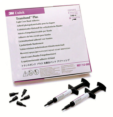 3M ESPE 712-080 Unitek TransBond PLUS Light Cure Band Adhesive Syringe Kit EXP Apr 2025