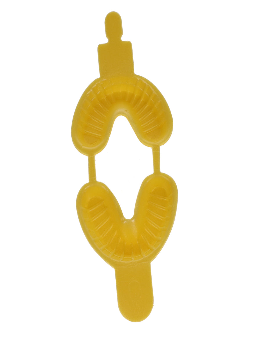 House Brand Dentistry 108112 Fluoride Trays Foam Dual Arch Small Yellow 100/Pk