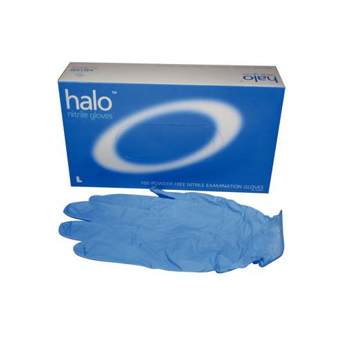 Dash Medical HAL100L Halo Nitrile Exam Gloves Powder Free Large 100/Bx