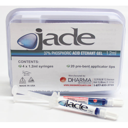 Dharma Research 20-00003 Jade Blue 37% Dental Etchant Gel Syringes 4/Pk 1.2 mL