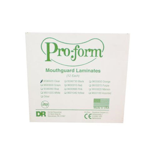 Keystone 9596920 ProForm Mouthguard Laminates Material Clear 5" x 5" .160" 12/Pk