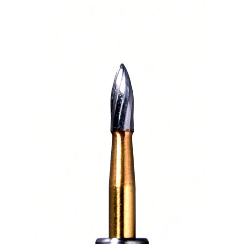 Mydent FG-7104 Defend FG Friction Grip #7104 Flame Shaped 12 Blade Trimming Finishing Carbide Burs 10/Pk
