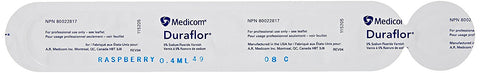 Medicom 1011-RB32 Duraflor 5% Sodium Fluoride Varnish 0.4 mL Raspberry 32/Bx